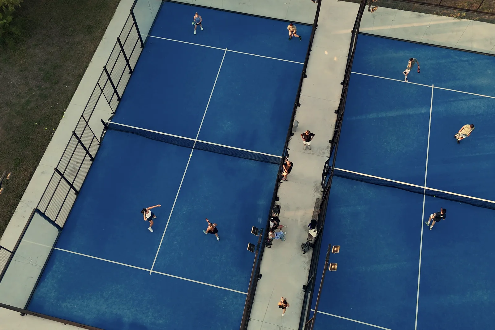 Padel courts seen from above